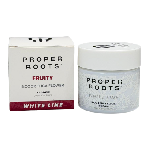 Proper Roots 3.5G Flower White Line Jar - Image 13