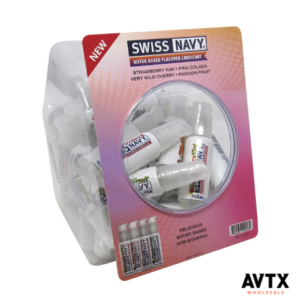 Swiss Navy 4 in 1 Assort Flavors 1 Oz 50ct Fishbowl Lube