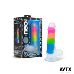 Neo Elite Rainbow Rave 6.5" Silicon Dual Density Dildo
