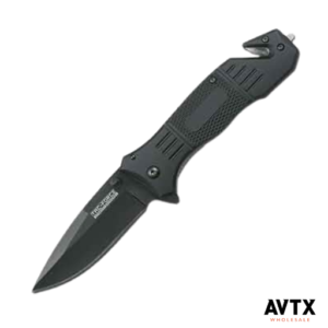 Tactical 9 Spring Folding Knife in Black Box