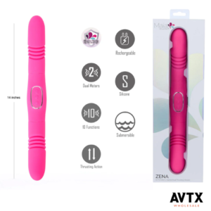 Maia Toys Zena Dual Thrusting Vibrating Dildo